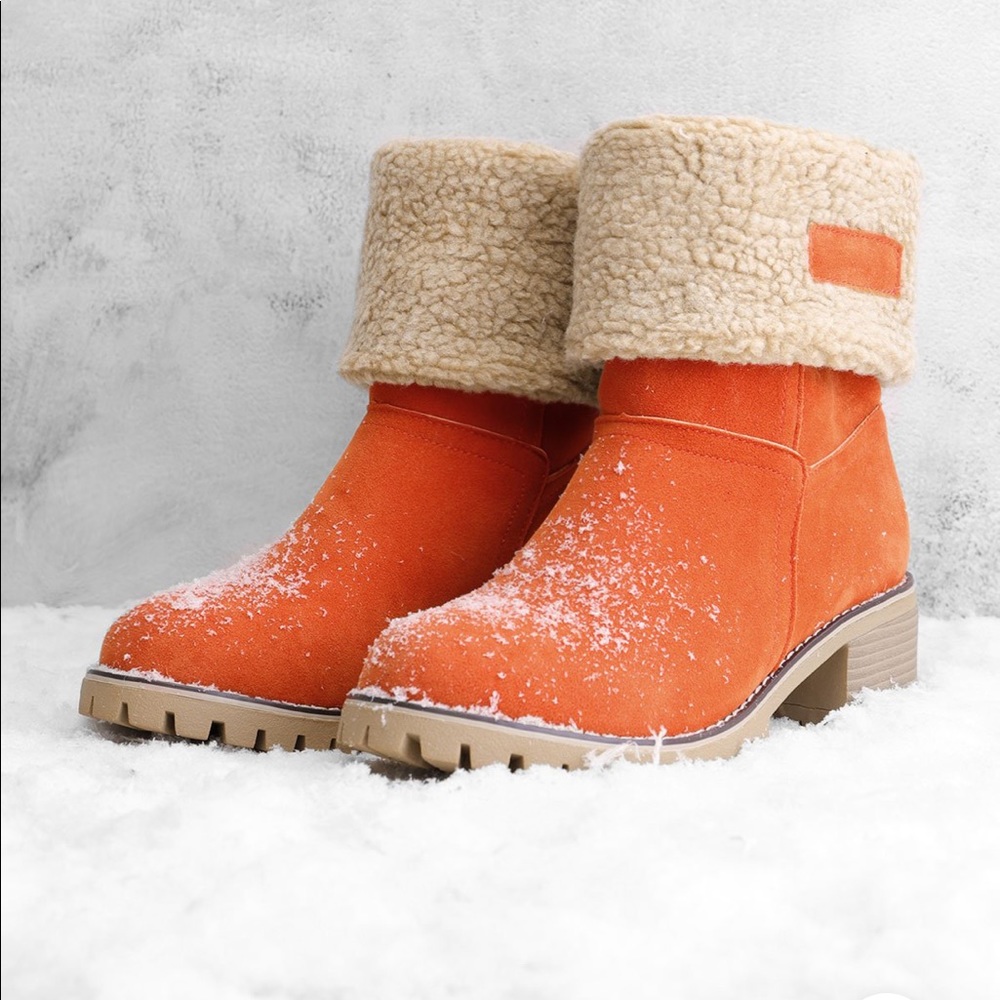 Skylar Fur, Square Heels Ankle Boots/Booties